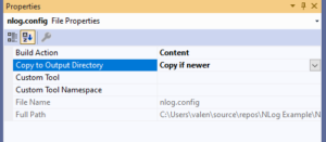 configure nlog in .net core 7